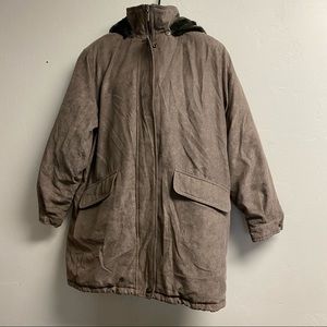 Large brown Worthington jacket (removable hood)
